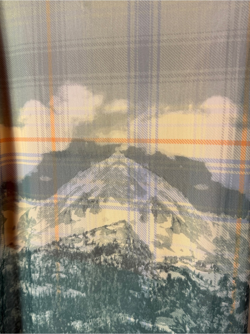 UO Landscape Print Awkward Mesh Midi Skirt NWOT - Picture 4 of 6